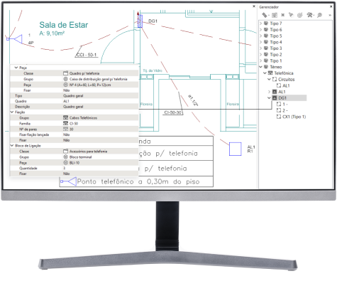 Software para projetos de cabeamento: projeto telefonia fixa