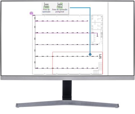 Software para projetos preventivos: lançamento área operação poligonal