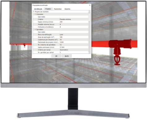 Software para projetos preventivos: configurações parâmetros segundo normas